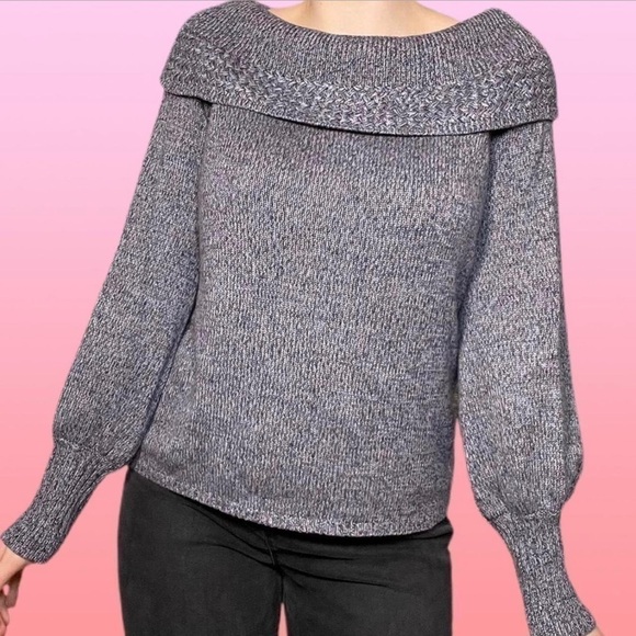 Off-The-Shoulder Knit Sweater - Picture 2 of 9